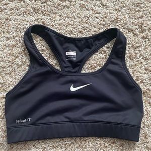 nike black womens dri fit sports bra small